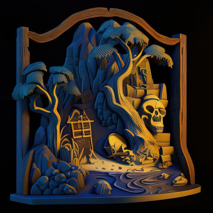 نموذج ثلاثي الأبعاد لآلة CNC ألعاب لعبة st The Secret of Monkey Island Special Edition